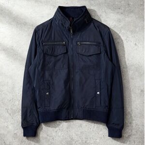 Tommy Hilfiger Men's Performance Bomber Jacket Four-Pocket Navy Blue size Small